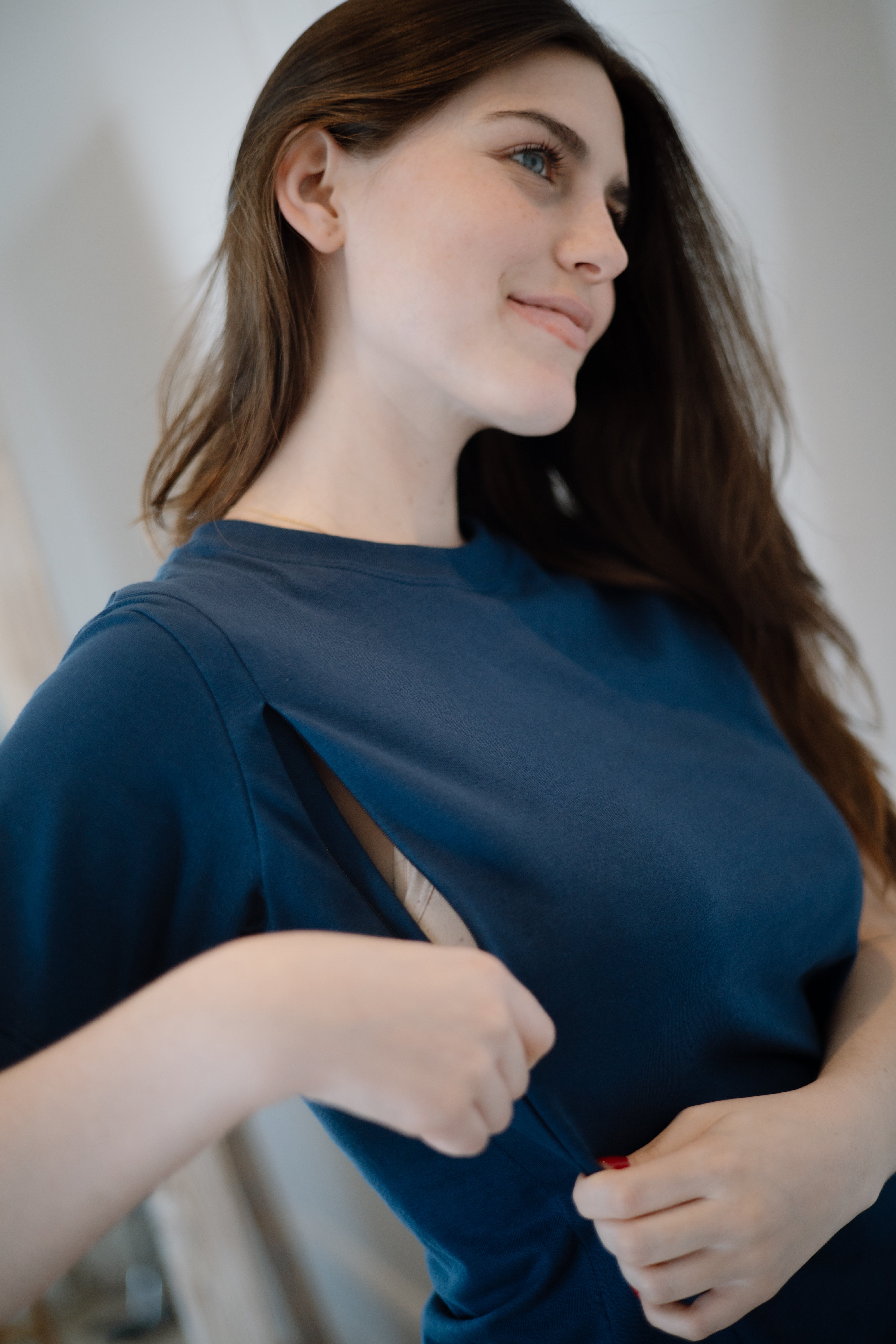 POLOS DE ALGODÓN LACTANCIA AZUL