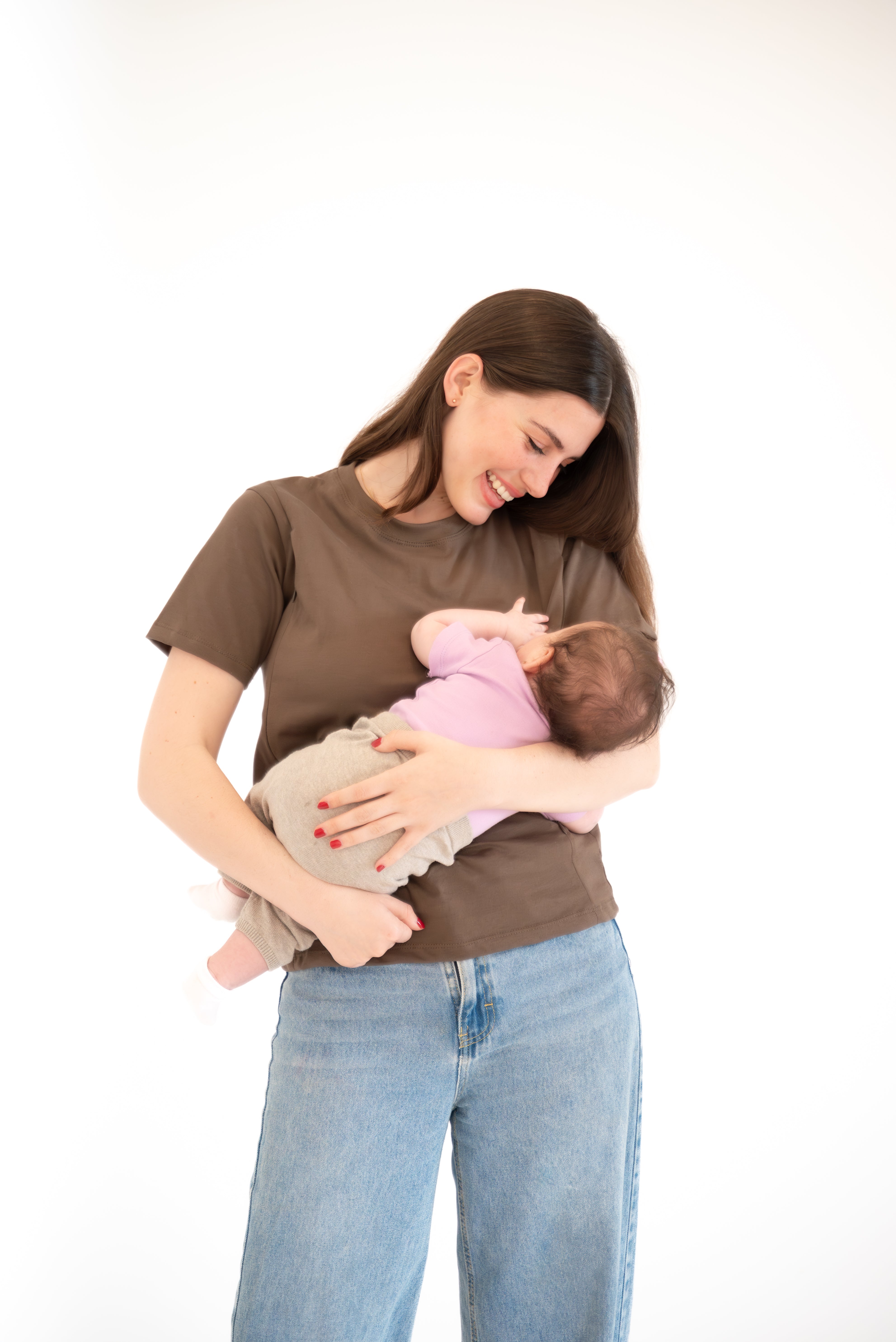 POLO DE ALGODÓN LACTANCIA CHOCOLATE