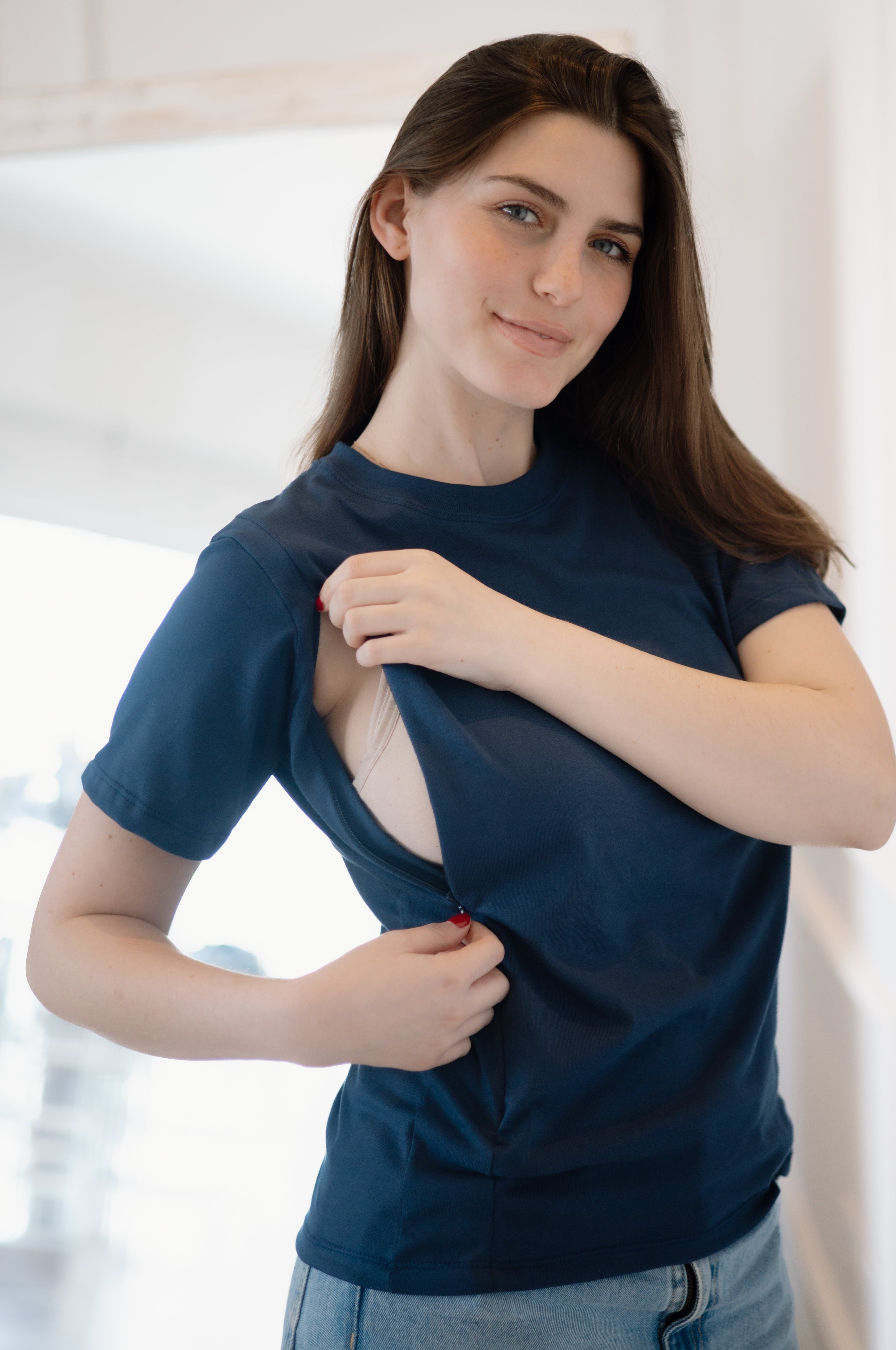 POLOS DE ALGODÓN  LACTANCIA AZUL