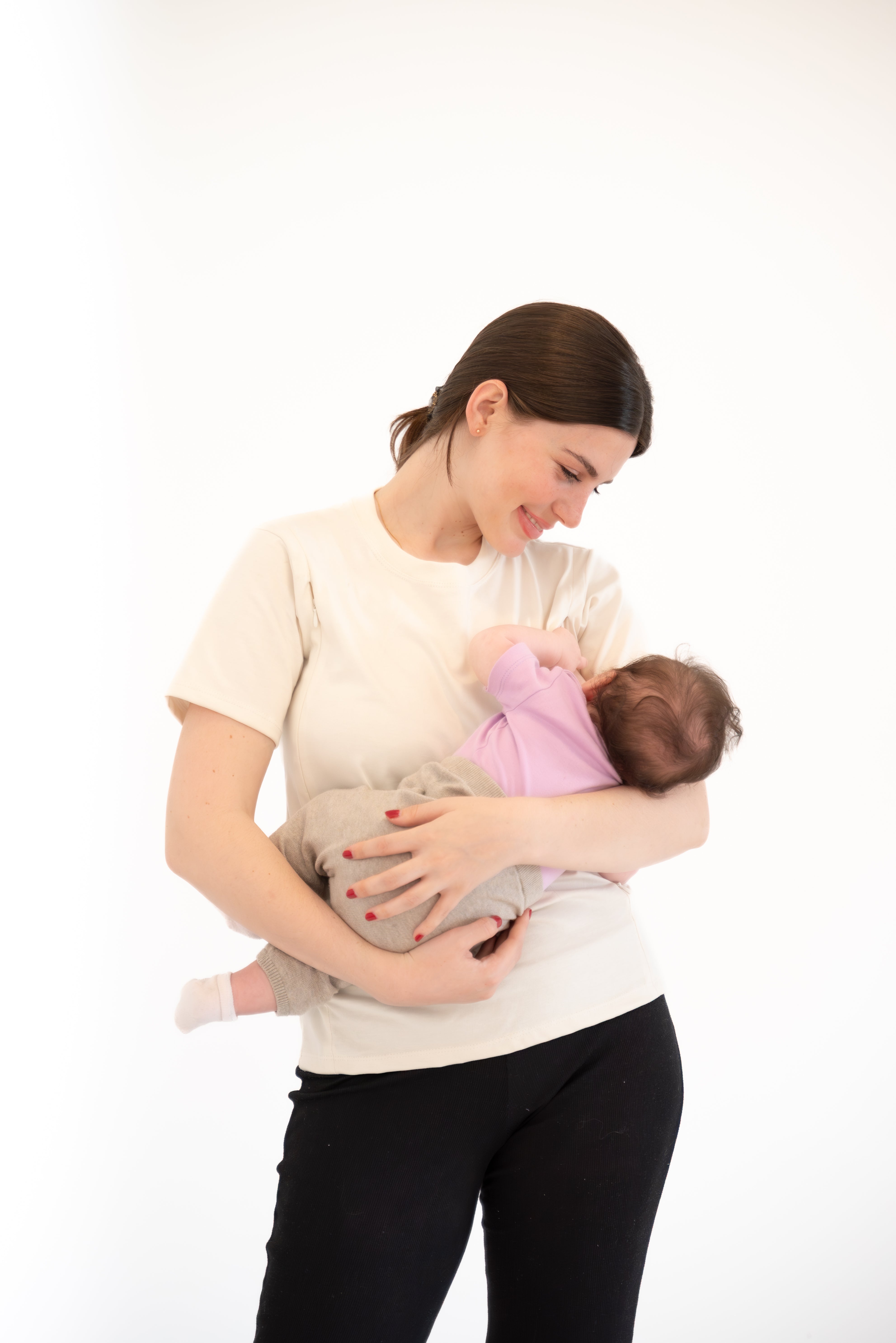 POLOS DE ALGODÓN DE LACTANCIA CREAM