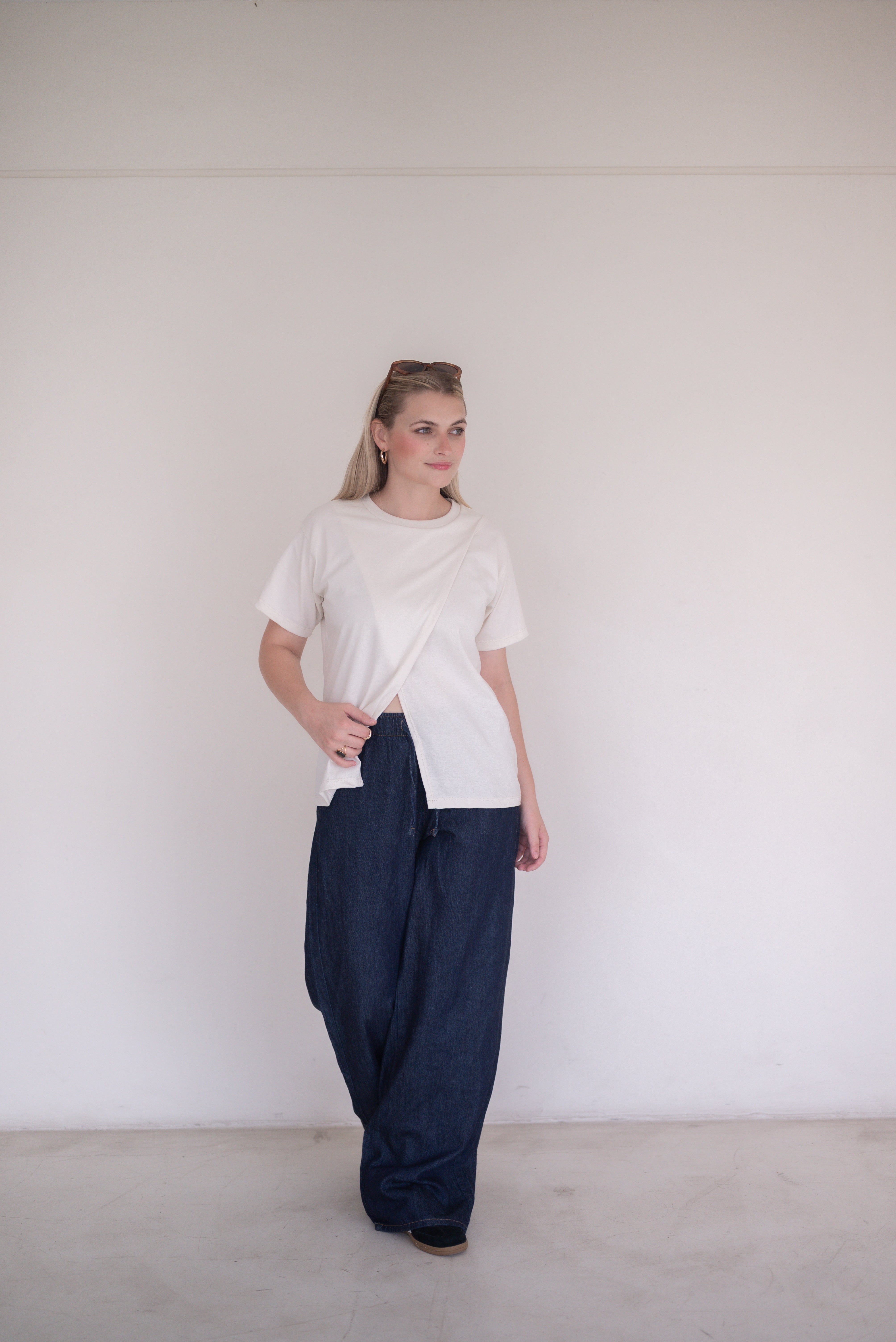 POLO DE ALGODÓN EMBARAZO & LACTANCIA VERA - CREMA